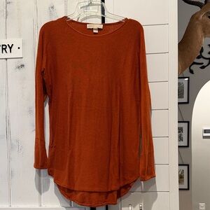 MICHAEL Michael Kors Rust Long Sleeve Top